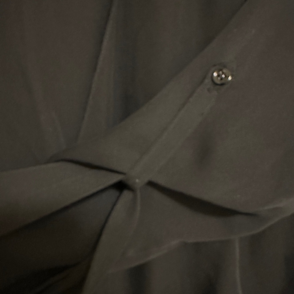 NWOT Haute Hippie Long Sleeve Tie Details Black Blouse 100% Silk XS - Picture 7 of 12